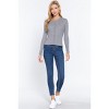 Slickblue Women's Long Sleeve Crew Neck Cardigan, Classic Knit Layering Sweater, 4 Color Options, Size S-L - 3 of 4