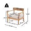 Christopher Knight Home Mallorca Acacia Wood Outdoor Club Chair with Seat Cushion - 3 of 4