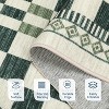 TackView Area Rug for Kitchen Machine Washable Non-Slip Low Pile Baby Room Rugs Modern Abstract Checkered Entryway Carpet - 4 of 4