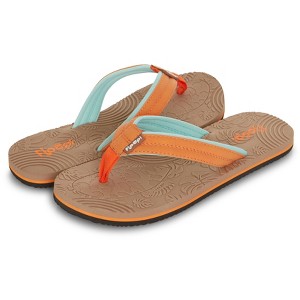 Womens Floral Textured Flip Flop Sandal - 1 of 4