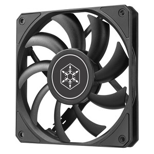 SilverStone Technology   Air Slimmer 120 120x120x15.6mm Black Frame Black Blade FDB bearing 4pin PWM connector 1800RPM - 1 of 4