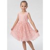2Bunnies Paisley All-Over Lace Sleeveless Flower Girl Dress Knee - 3 of 4