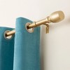 TOWN & COUNTRY EVERYDAY Modern Smooth Edge Cylinder Single Indoor Curtain Rod and Finial Set - 2 of 2