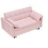 NicBex 54.3" Convertible Double Pull Out Sofabed 2-seat Corduroy Casual Sofa with 2 Side Pockets for Living Room - 4 of 4