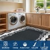 Washable Scalloped Area Rug, Non Slip Low Pile Floor Carpet, Indoor Foldable Bath Mat for Bedroom Hallway Kitchen Entryway Living Room - 4 of 4