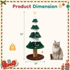 Heynemo Christmas Tree Cat Tower for Indoor Cats, Multi-Level Wooden Cat Tree with Scratching Posts, Sisal Cat Scratcher & Cozy Cat Beds,Green - 3 of 4