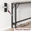 5.9" Skinny Behind Sofa Console Table with Charging Station Narrow Long Behind Couch Table with Power Outlets USB Ports Thin Entry Table Hallway Grey - 4 of 4