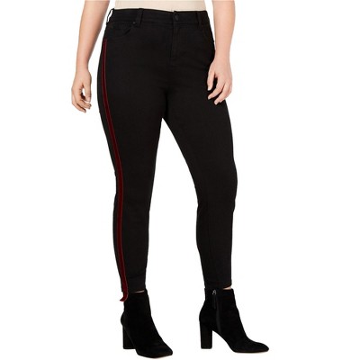 Celebrity Pink Womens Velvet Stripe Skinny Fit Jeans