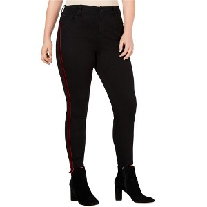 Celebrity Pink Womens Velvet Stripe Skinny Fit Jeans - 1 of 1