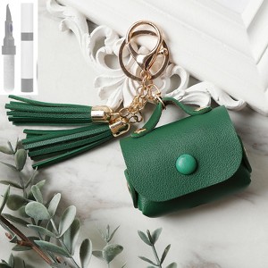 HTUTWOO Apple AirPods Pro Case Cover Genuine Leather Case with a Couple of Drooping Tassels for Apple Airpods Pro/Pro2 - 1 of 4