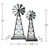 Adam & Friends Metal Windmills (Large & Small) Sculpture | Pewter - 4 of 4