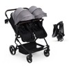 Lightweight Side-by-Side Double Stroller for Twins with Compact Fold, High Landscape Seats, Adjustable Reclining Canopies, for Babies Toddlers - 2 of 4