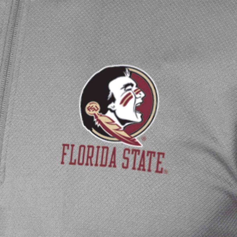 NCAA Florida State Seminoles Men&#39;s Gray 1/4 Zip Sweatshirt, 3 of 4