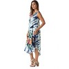 Riviera Sun Tie Dye Summer Dress with Floral Hand Painted Design - 2 of 3