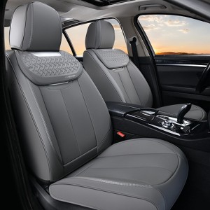 Coverado Car Seat Covers, Luxury Faux Leather Car Seat Protectors, Front and Back Universal Auto Interior Accessories Fit for Most Vehicles - 1 of 4