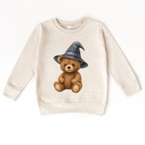 Watercolor Witchy Bear - Kids Youth Sweatshirt and Kids Toddler Sweatshirt - 1 of 2