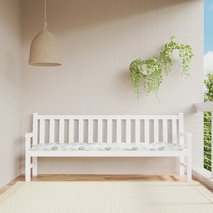 vidaXL Garden Bench Cushion Leaf Pattern 78.7 in.x19.7 in.x2.8 in. Fabric - 1 of 4