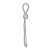 Black Bow Jewelry 14k White Gold Polished and Satin Awareness Ribbon Pendant - 2 of 4