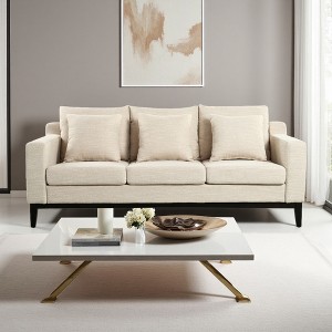80.5" Polyester 3-Seater Sofa with Removable Cushions - 1 of 4