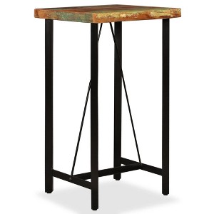 vidaXL Bar Table Pub Table Bistro Table for Dining Room Solid Reclaimed Wood - Brown 23.6" x 23.6" x 42.1" - 1 of 4