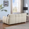 64.98" x 35.83" Boucl¨¦ Marshmallow 2-Seater Sofa with Plush Multi-Density Foam Cushions, Two Pillows and Light Brown Color - 4 of 4