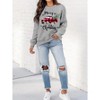 Womens Christmas Sweatshirt Merry Bright Christmas T-Shirt Long Sleeve Lightweight Holiday Pullover Tops - 2 of 4