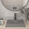 CASAINC 27'' Rectangular Concrete Bathroom Vessel Sink with Drainer, Black Earth - 2 of 4