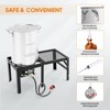 ROVSUN 30QT Turkey Fryer & 10QT Fish Fryer Kit with 54000BTU Propane Stove & Foldable Side Table, Deep Fryer Aluminum Pot for Outdoor Seafood Boiling - 4 of 4