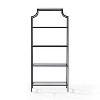 80" Aimee Glass Etagere Oil Rubbed Bronze - Crosley: Sturdy Steel Frame, 4 Fixed Shelves - 2 of 4