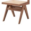 18" Velentina Dining Chair Rattan and Natural Finish - Acme Furniture: Linen Upholstery, Curved Back - 2 of 4
