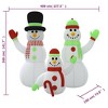 vidaXL Christmas Decoration Inflatable Snowman Family with LEDs Xmas Lighting - 3 of 4