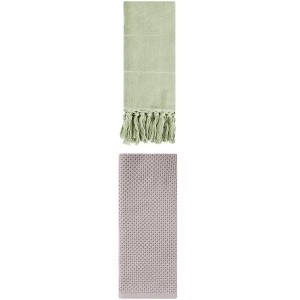 REGALWOVEN 2 Packs Cotton Soft Absorbent Tassels and Waffle Hand Towel - 1 of 4