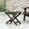 Folding Acacia Wood Outdoor Side Table, Small Portable Camping Table for Patio, Balcony or Travel – Cuddlewood - 2 of 4