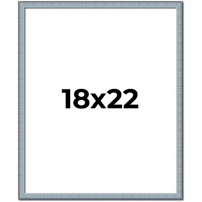 PosterPalooza | Textured Blue Picture Frame - UV Acrylic, Foam Board Backing, Hanging Hardware