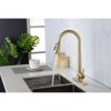 PAGED Bathroom Sink Faucet, High Arc Single Handle Bathroom Faucets with Deck Plate, Kitchen Faucet with Pull Down Sprayer - 2 of 4