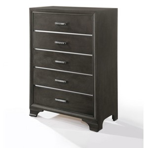 PAGED Dresser with Drawers Contemporary Glam Style Storage Drawers with Embossed Crocodile Patten for Living Room, Hallway, Office - 1 of 4