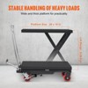 VEVOR Hydraulic Lift Table Cart, 500lbs Capacity 28.5" Lifting Height, Manual Single Scissor Lift Table with 4 Wheels and Non-slip Pad - 4 of 4