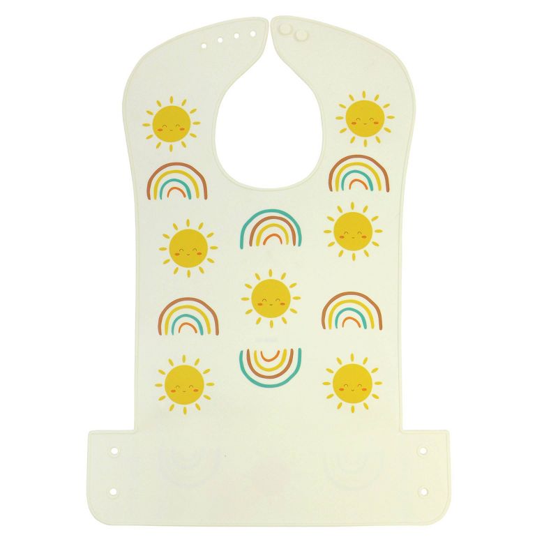 Neat Solutions Toddler Silicone Fold Down Bib - Neutral, 4 of 11