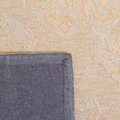 Ivory Elegance Hand-Knotted Wool Rectangular Area Rug