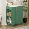 Lyngins 24"Classic Retro Freestanding Bathroom Vanity with Sink & Solid Pine Wood Frame, Multifunctional Bathroom Storage Cabinet with Soft-Close Door - 2 of 4