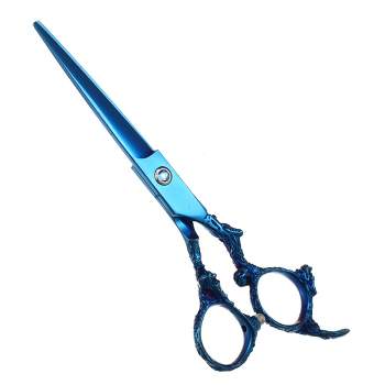 Unique Bargains Upgrade Thinning Scissors for Long Short Thick Hard Soft  Hair for Men Women 6.69 Inch Length Blue