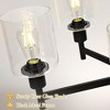 Whizmax Farmhouse Pendant Light with Clear Glass Barrel Lights, Classic Black, For Dining Room, Living Room, Bedroom, Kitchen - 2 of 4