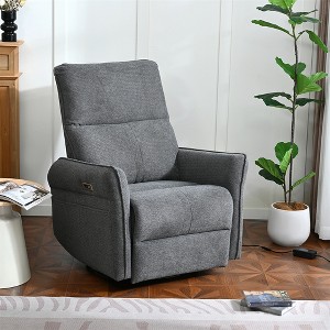 Racxily Swivel Rocker Recliner Chair,Swivel Nursery Rocking Chair w/Pull Ring,Glider Chair,Modern Rocking Swivel Recliner Chair for Bedroom - 1 of 4