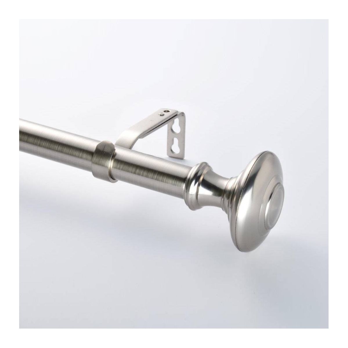 Drapery Single Rod Set Finials Traditional Brushed Nickel - Lumi Home Furnishings - thumbnail 9