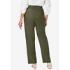 Jessica London Women's Plus Size Lightweight Linen-Blend Straight-Leg Pants - 3 of 4