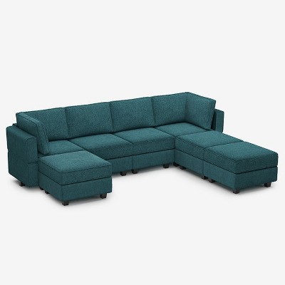 Belffin Modular Terry Sofa with Storage Seat (7 Seats + 6 Sides)