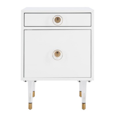 white and gold nightstand target