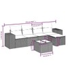 vidaXL 6 Piece Patio Sofa Set with Cushions Brown Poly Rattan - 4 of 4
