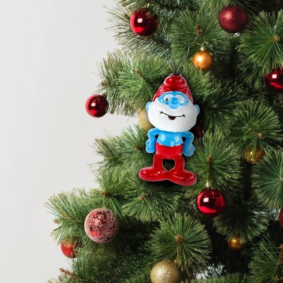 Papa Smurf Decoupage Christmas Tree Ornament