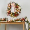 COZONY Pre-Lit Christmas Wreath & Garland Set, Artificial Lighted Decor for Door, Porch and Fireplace - 2 of 4